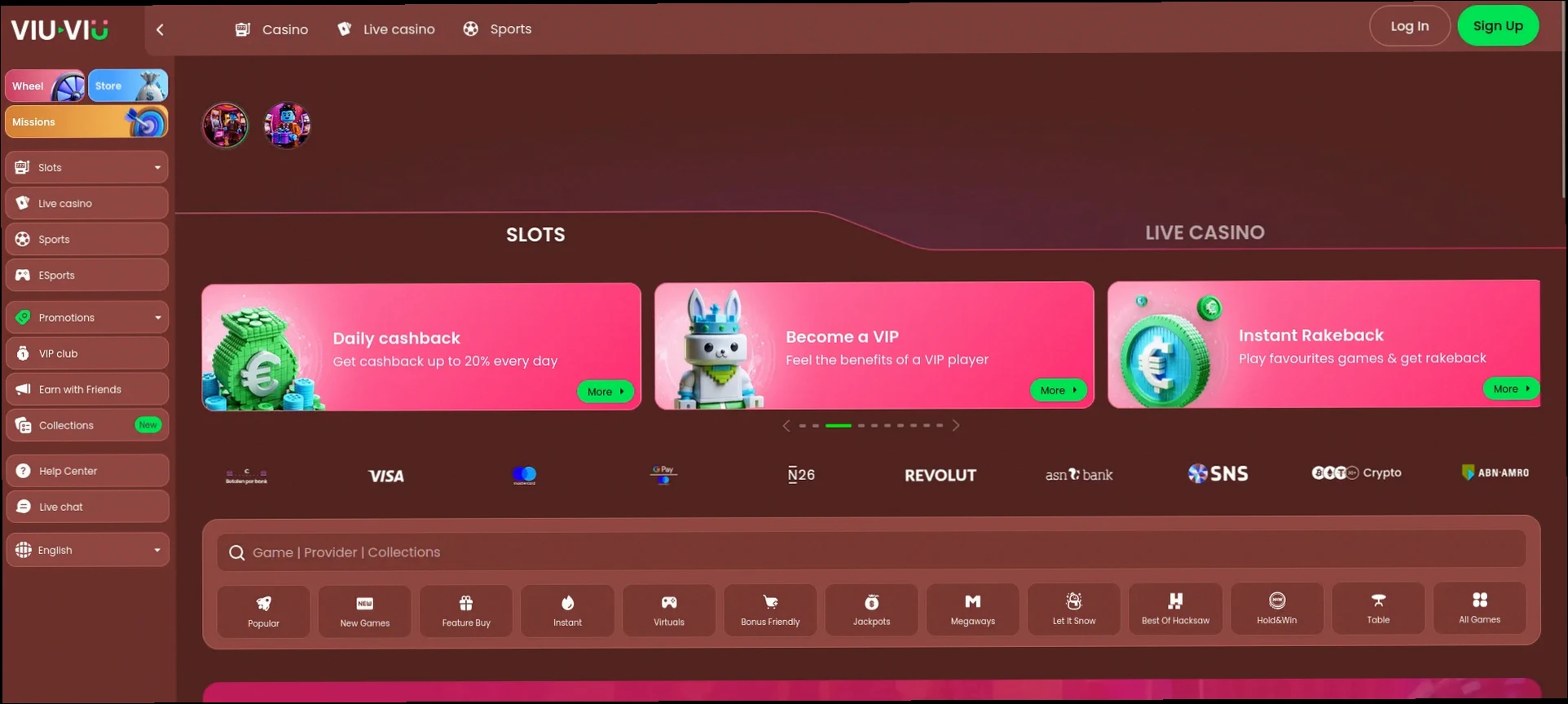 Viu viu Casino - Tot €1.500 + 270 Gratis Spins Welkomstbonus